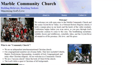 Desktop Screenshot of marblecommunitychurch.org